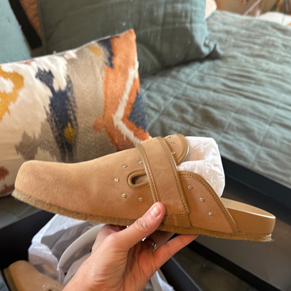 Authentic Coach Blake Suede Rivet Clogs - Picture 7 of 16